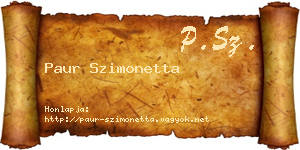 Paur Szimonetta névjegykártya